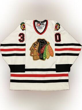 Chicago Blackhawks Customized White Nike Authentic NHL Hockey Jersey Size 48